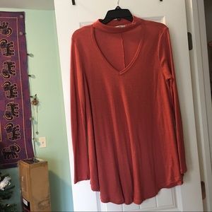 High Neck Cut-Out Shirt